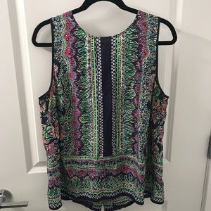 Lilly Pulitzer Silk Gold Button Blouse